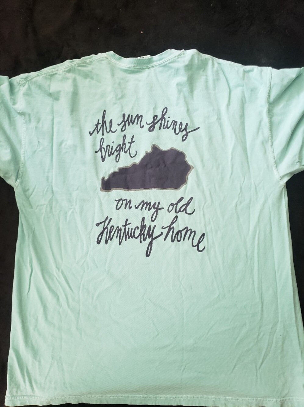 Comfort Colors Mint Green Old Kentucky Home Graphic Tee W Pocket XXL